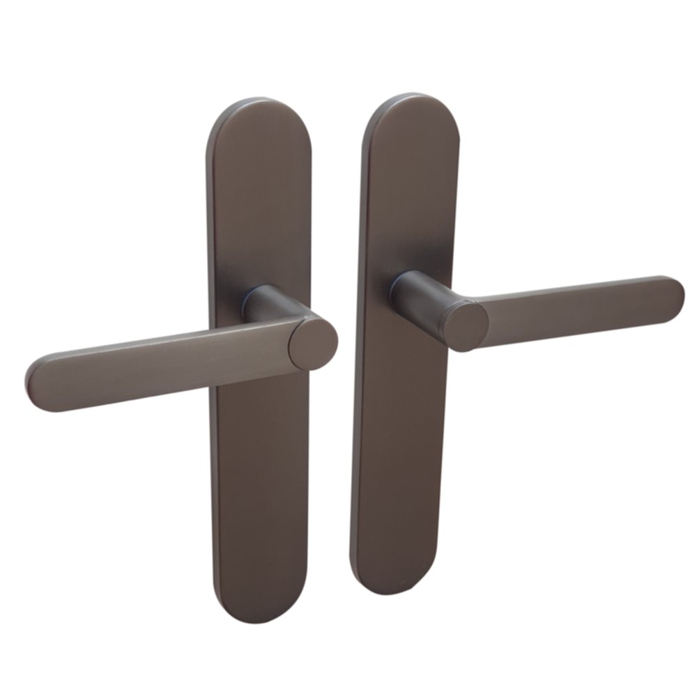 2 poignées de porte Meudon-k sans trou aluminium canon de fusil 