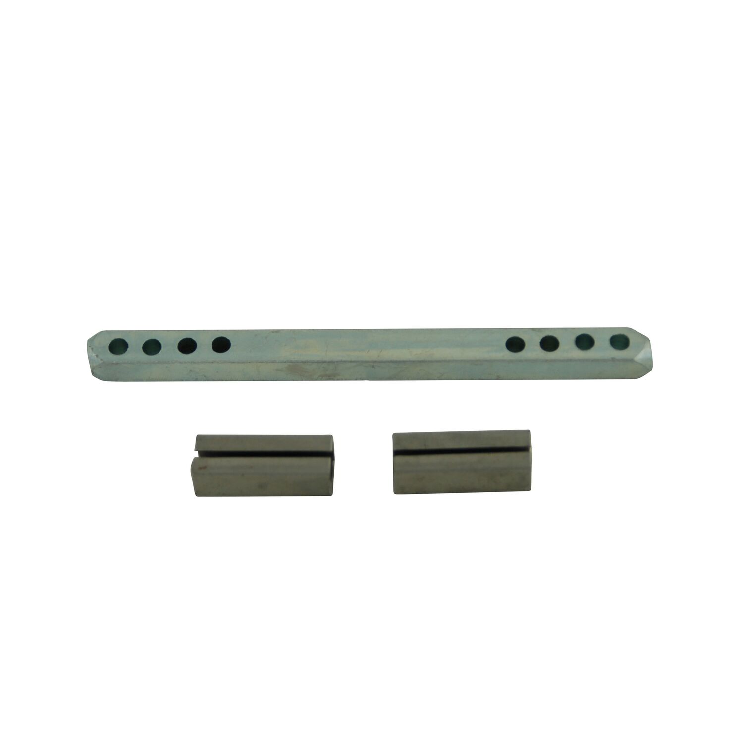 Carré percé acier M6x110mm + 2 fourreaux - LINEA BERTOMANI