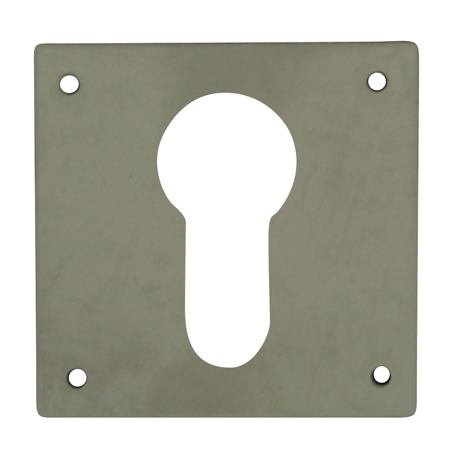 Plaque cache serrure cylindre 50x50mm inox - LINEA BERTOMANI
