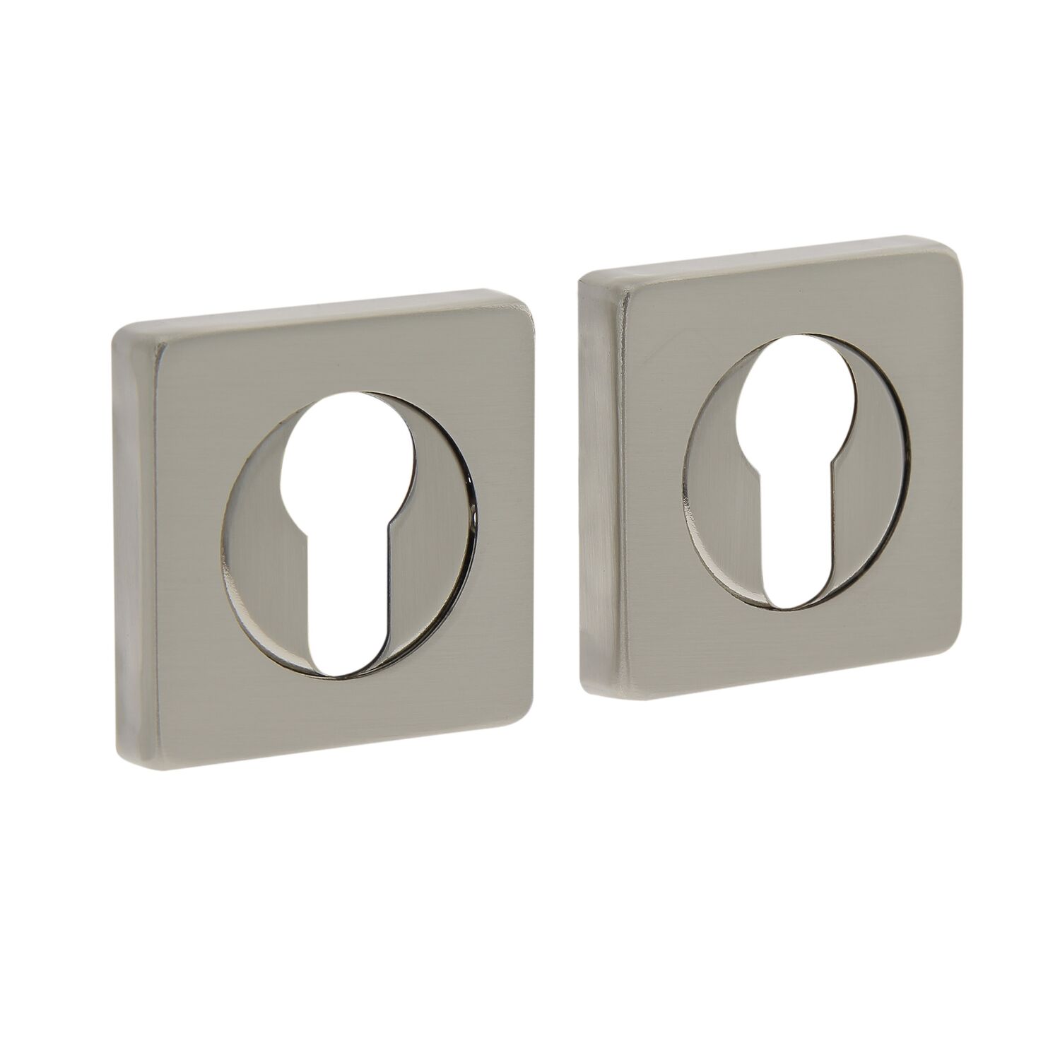 Rosace cylindre carrée nickel mat x2 - LINEA BERTOMANI