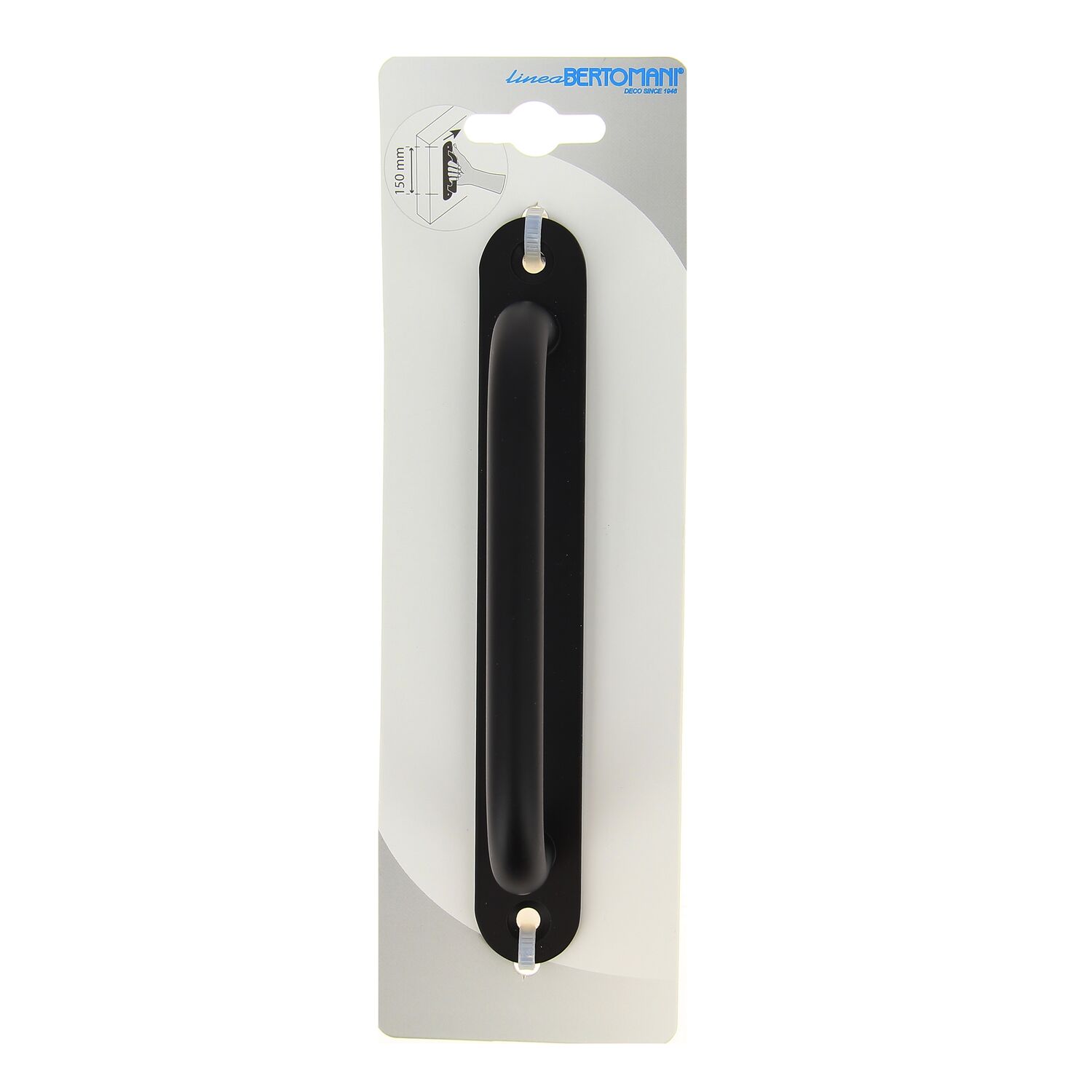 Poignée tirage acier noir entraxe 150mm pour galandage - LINEA BERTOMANI