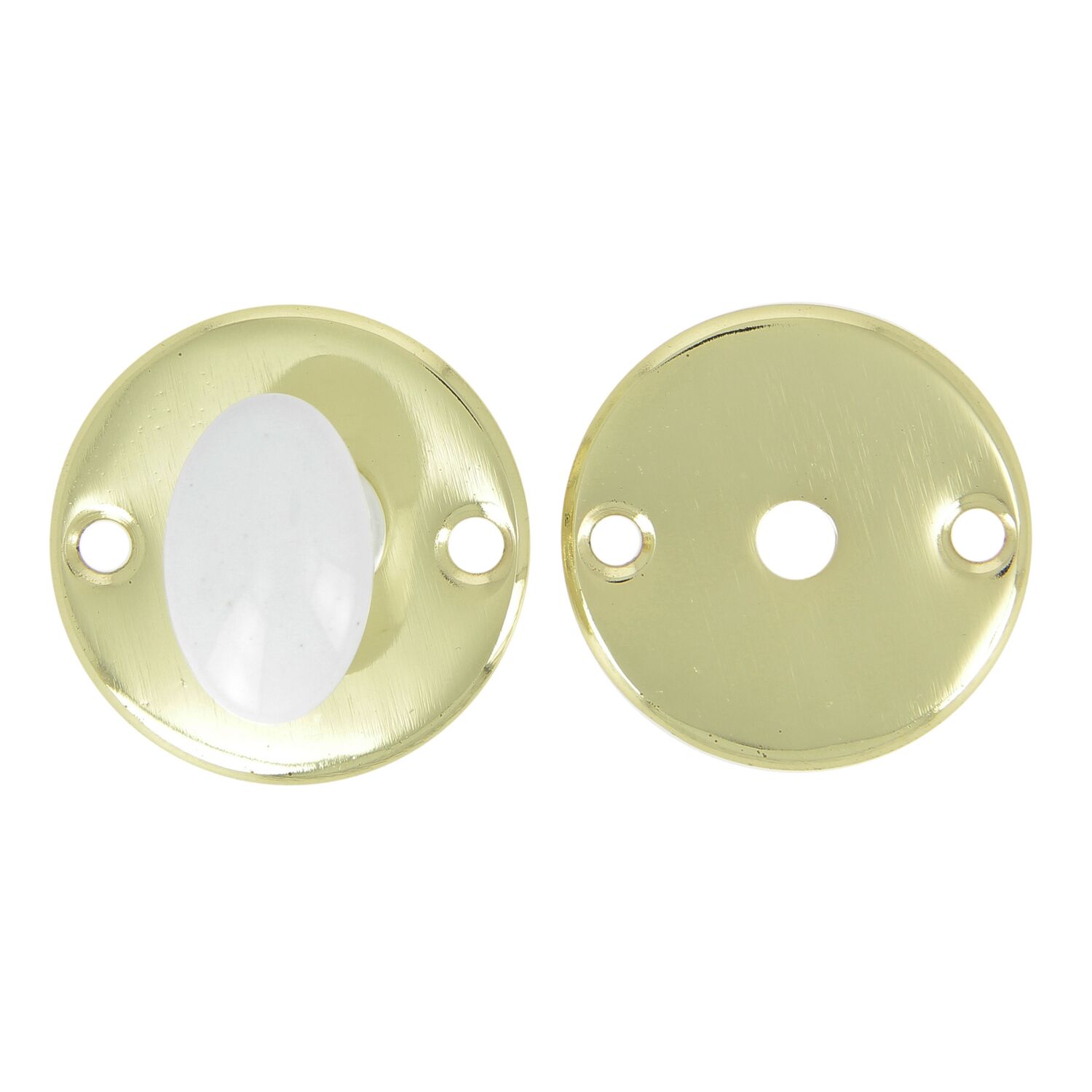 Rosace WC ronde laiton poli verni x2 - LINEA BERTOMANI