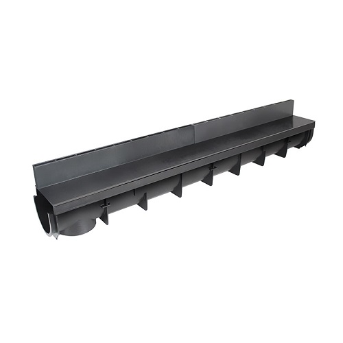 Caniveau à fente 1000x120x110mm + 2 couvercles à emboîter - INTERPLAST