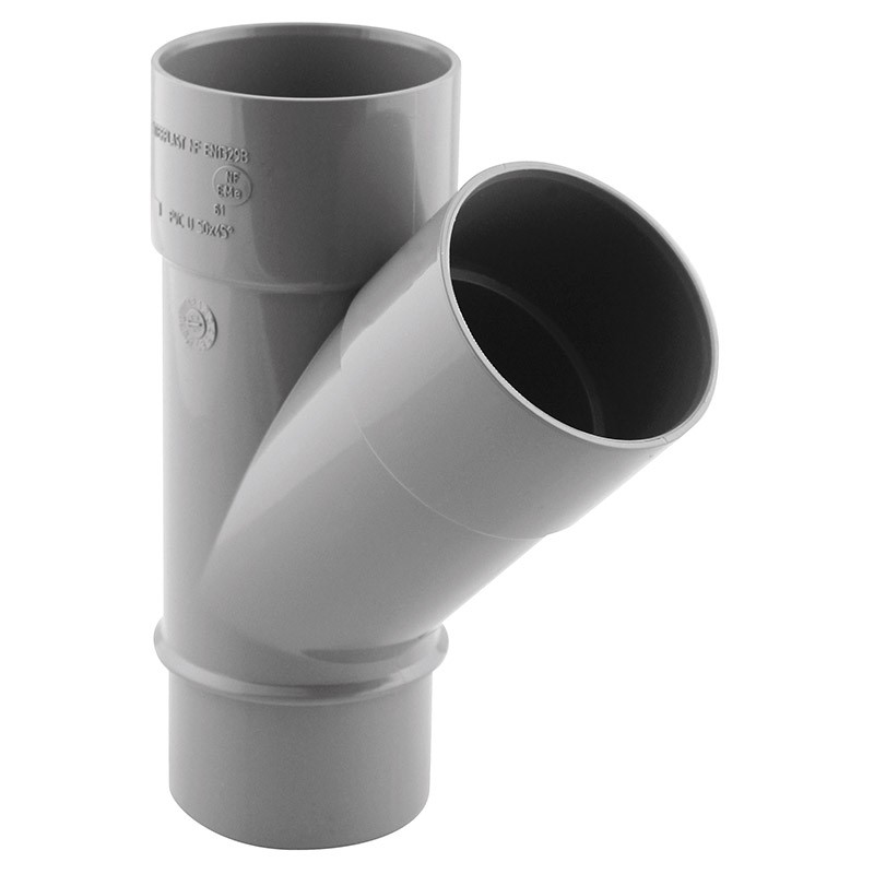 Culotte PVC M 45° Ø63 