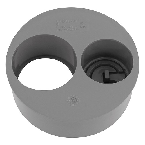 Tampon de réduction PVC évacuation Ø100x63 - INTERPLAST