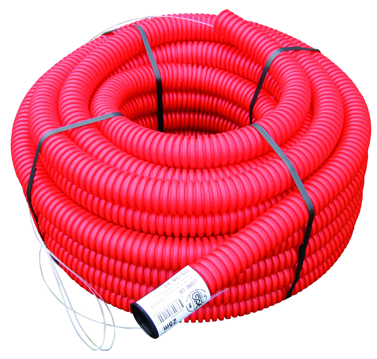 Gaine TPC PE ∅40mm couronne 25m Rouge - INTERPLAST