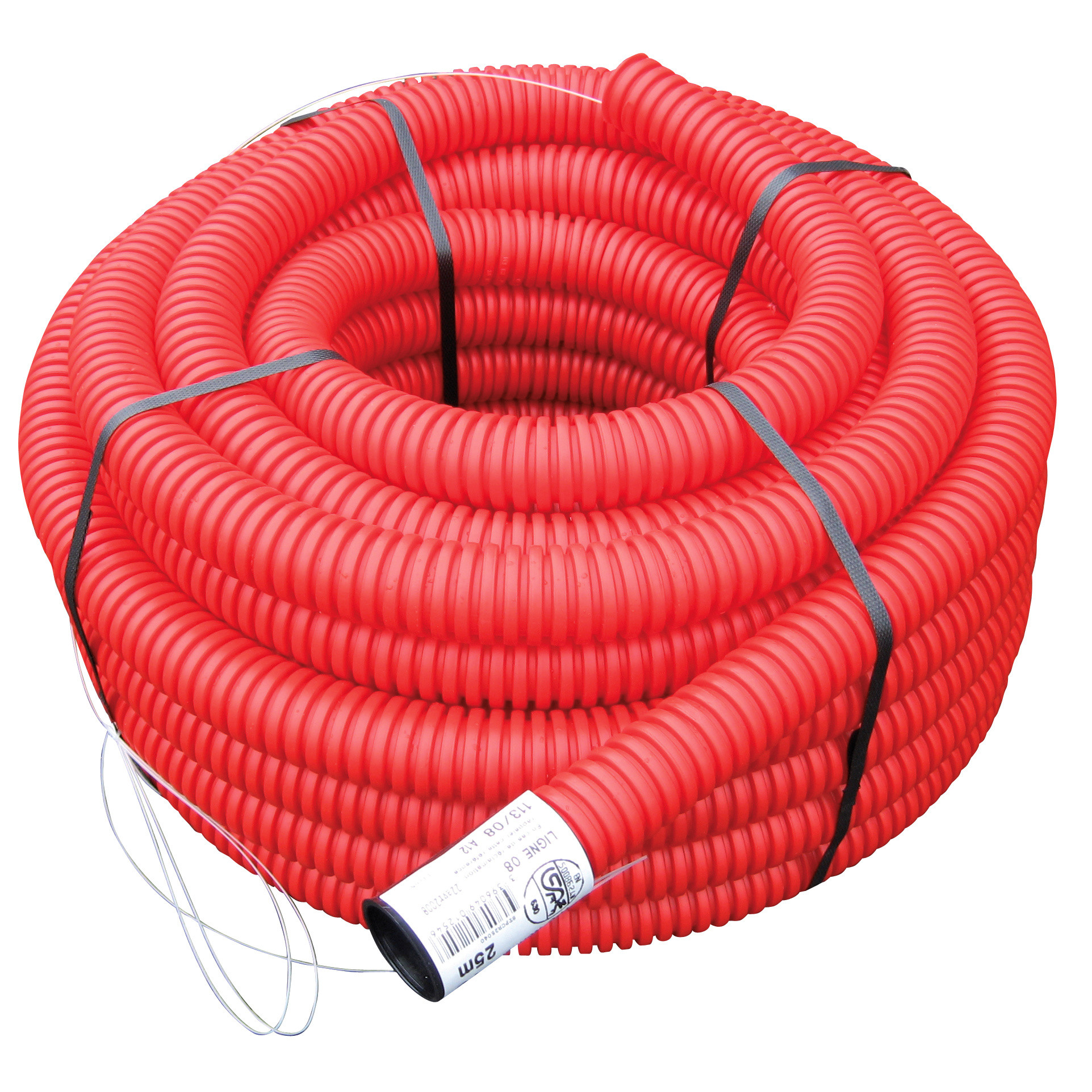 Gaine TPC PE ∅40mm couronne 25m Rouge - FITT
