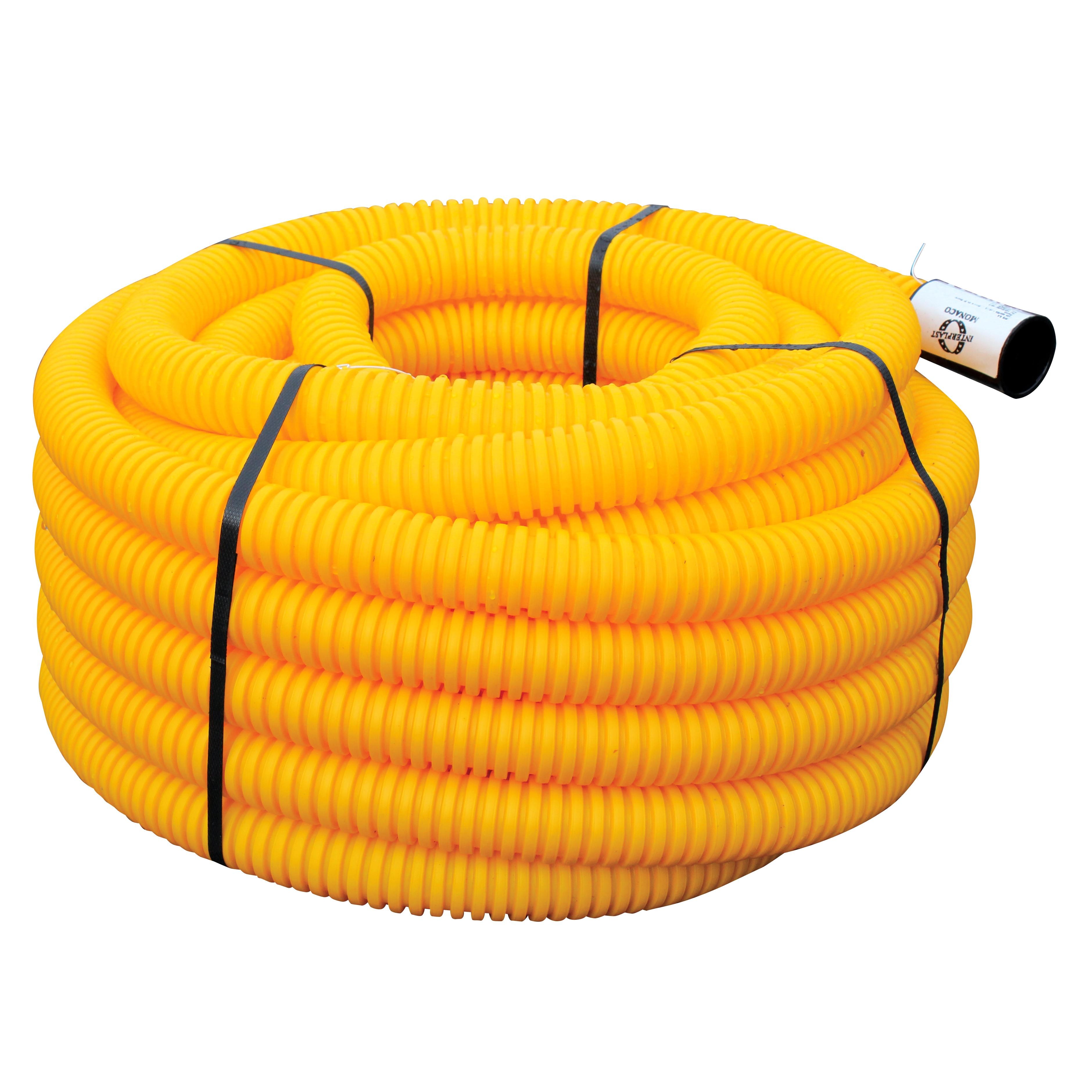 Gaine TPC jaune Ø40mm couronne 15m - FITT