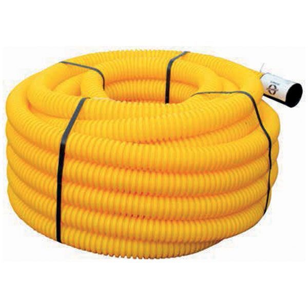 Gaine TPC PE Diam.40 jaune - couronne de 25 ML - INTERPLAST