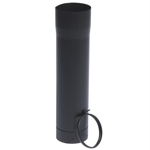 Tuyau coulissant émail noir mat + bague de réglage