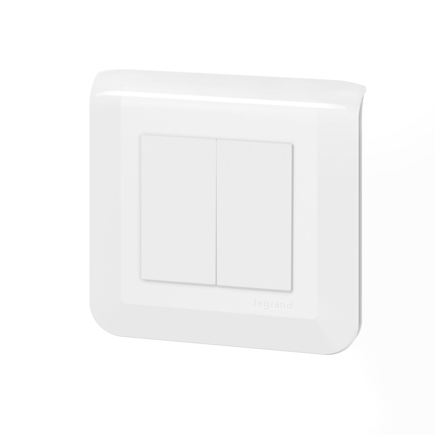 Interrupteur Mosaic Double Complet Blanc