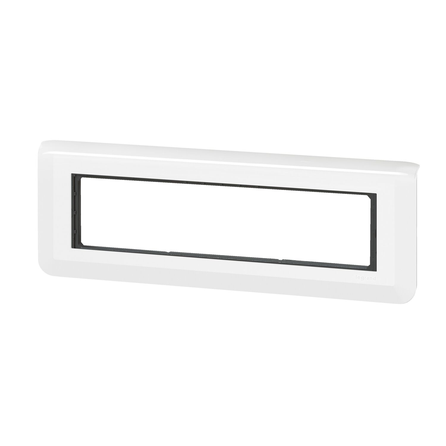 Plaque avec Support Mosaic 8 Modules Montage Horizontal Blanc