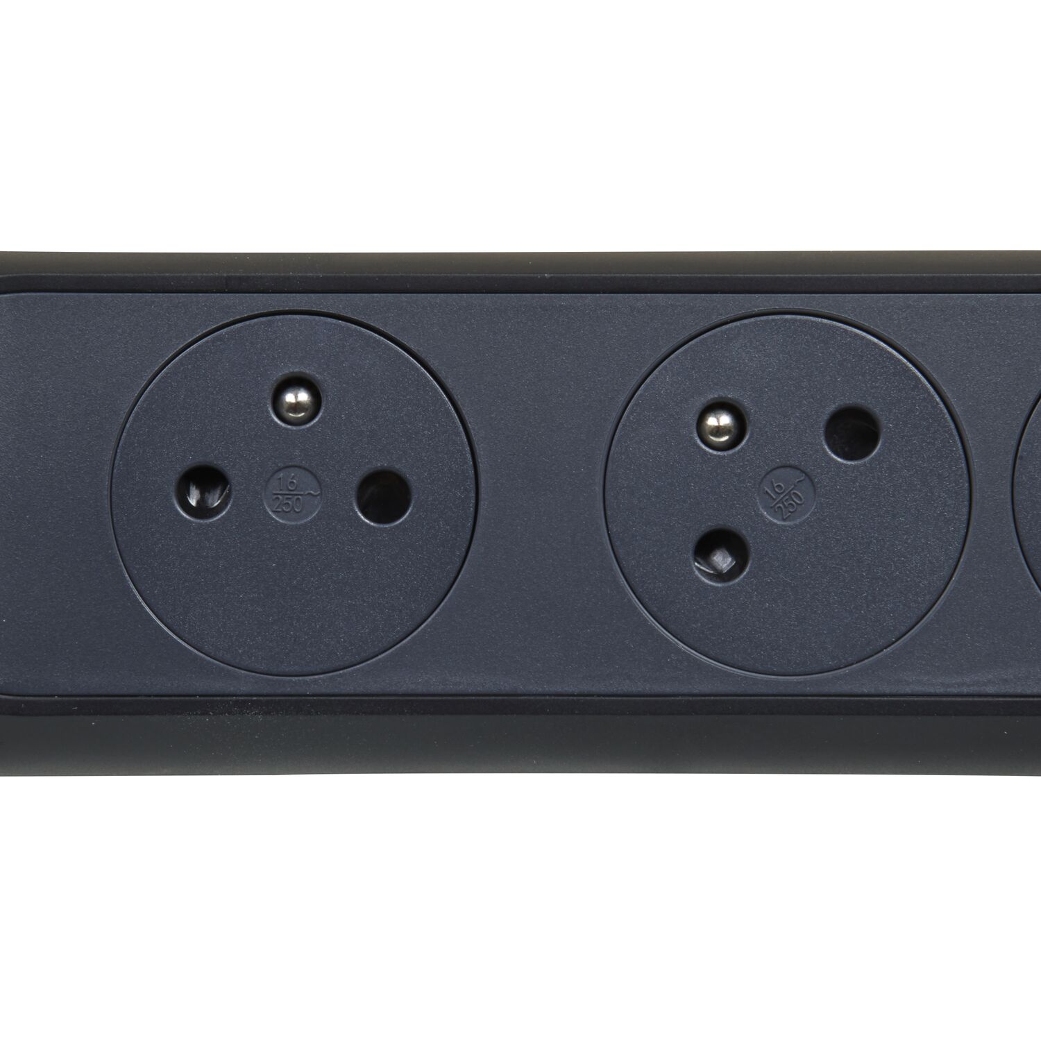Multiprise 6 prises 2P+T Interrupteur Cordon 1,5m 3G 1mm² Noir