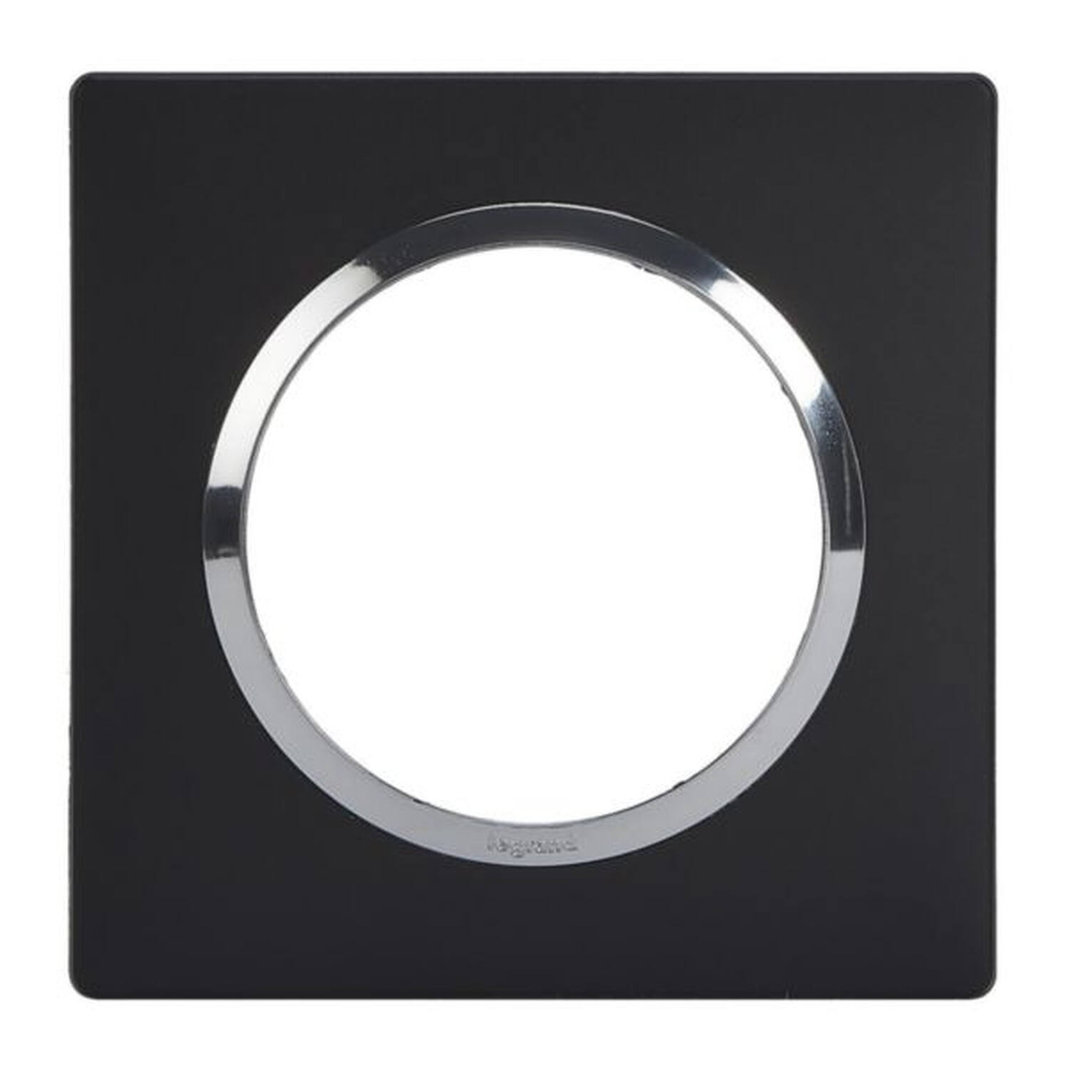 Plaque 1 Poste Carré Dooxie Noir Chrome - LEGRAND