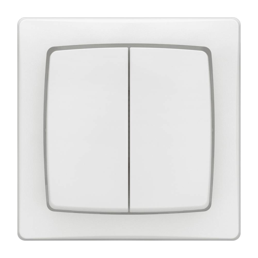 Interrupteur, va-et-vient ou poussoir double touche Appareillage Saillie complet blanc - LEGRAND