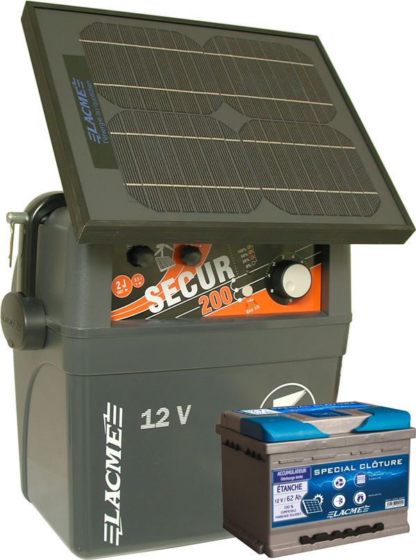 Electrificateur Secur star 10w+accu 62ah