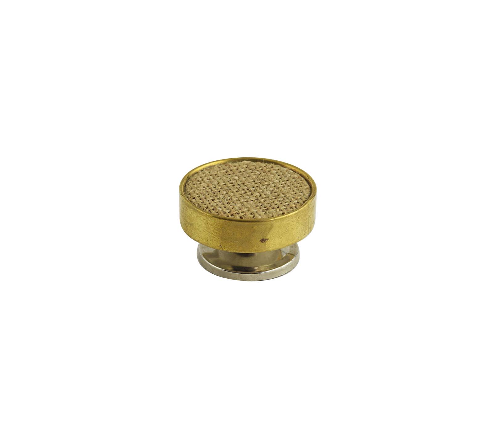 bouton de meuble cercle laiton dore diam.40 h.20 mm