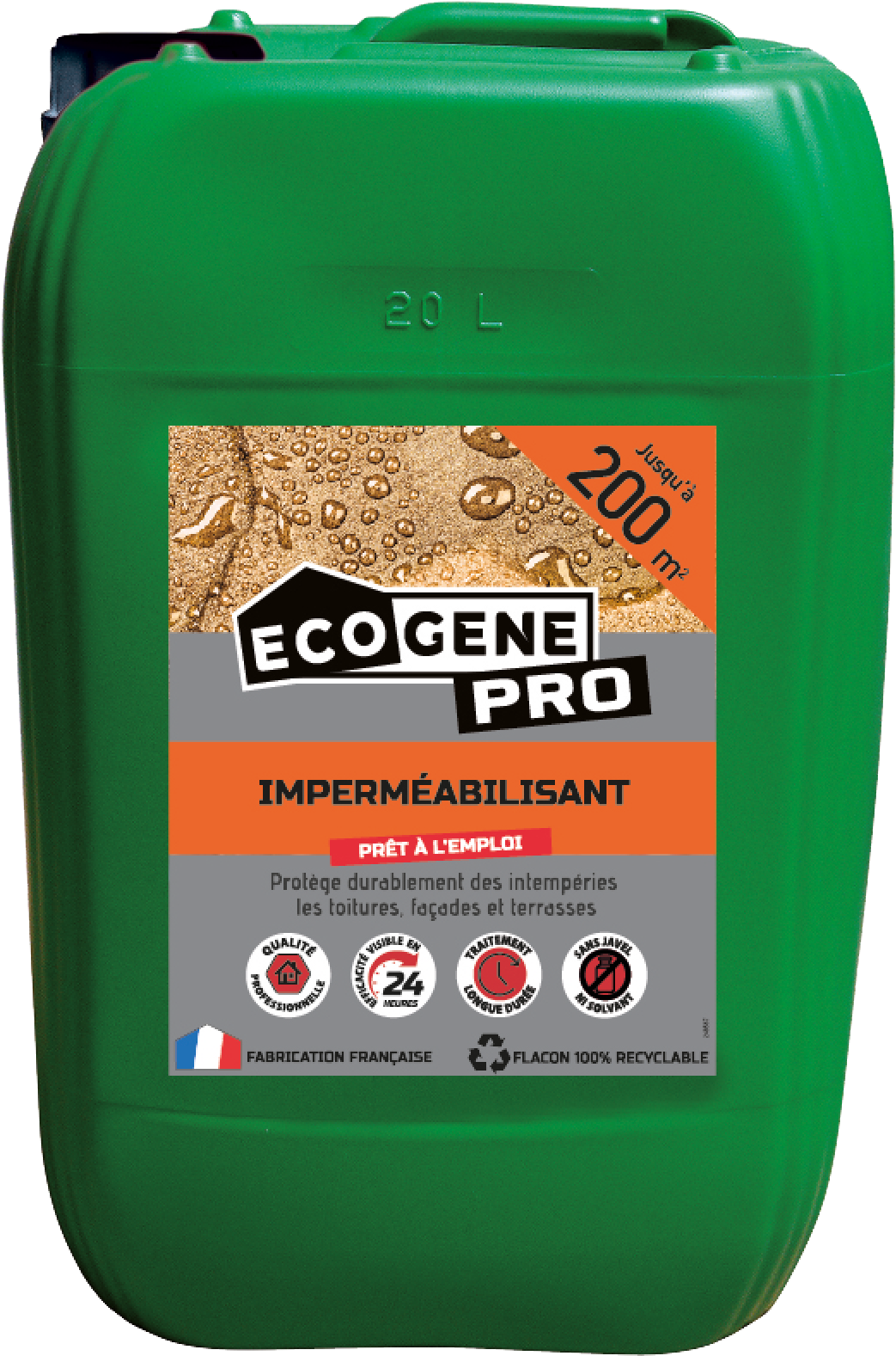 Imperméabilisant prêt à l'emploi 200m² 20L - ECOGENE PRO