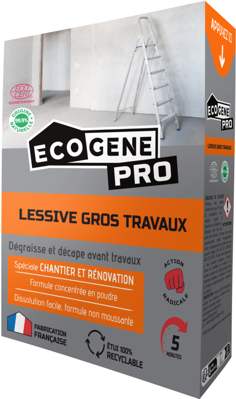 Lessive gros travaux ecocert ECOGENE pro 1 kg 
