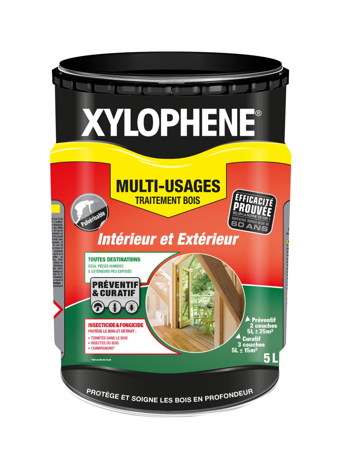 Traitement Bois Insecticide Fongicide multiusage 5L - XYLOPHENE