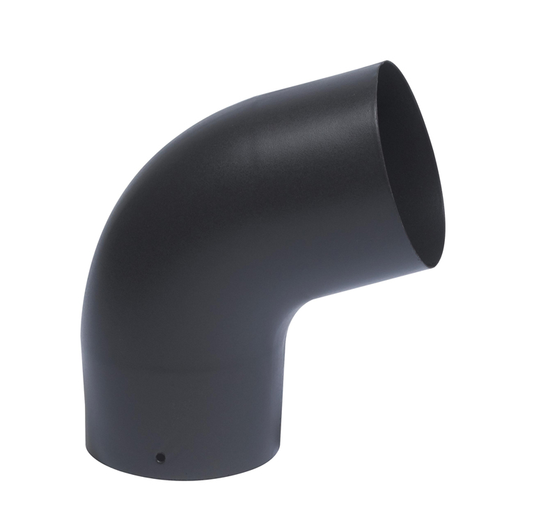Coude sanpli 45° noir mat émail 153mm - TEN