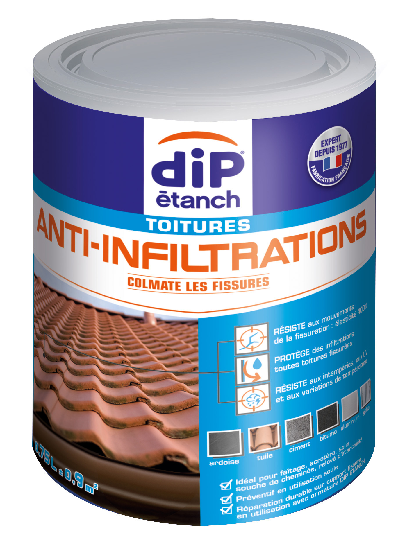 DIP ANTI-INFILTRATIONS 0.75L GRIS CIMENT
