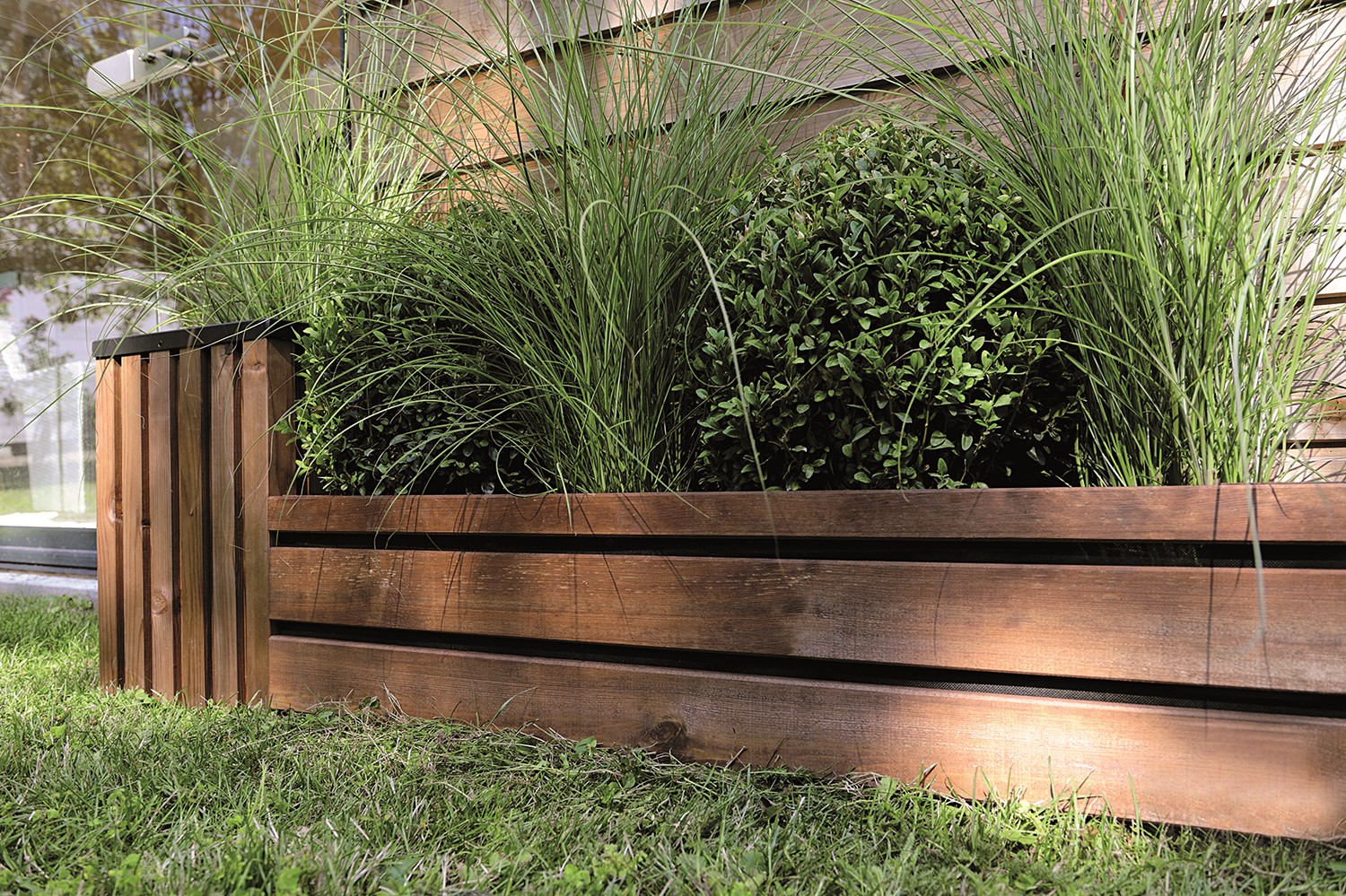 Bordure à Planter Lign-Z L100xH.23/43cm Teintée Marron - CERLAND