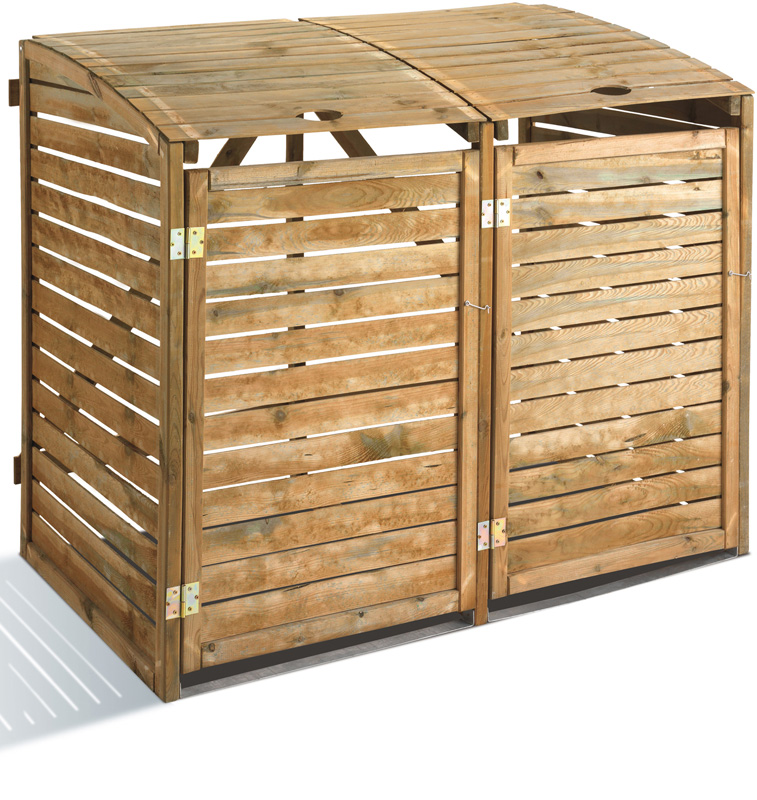 Cache poubelle double 150x90xH.125cm - CERLAND