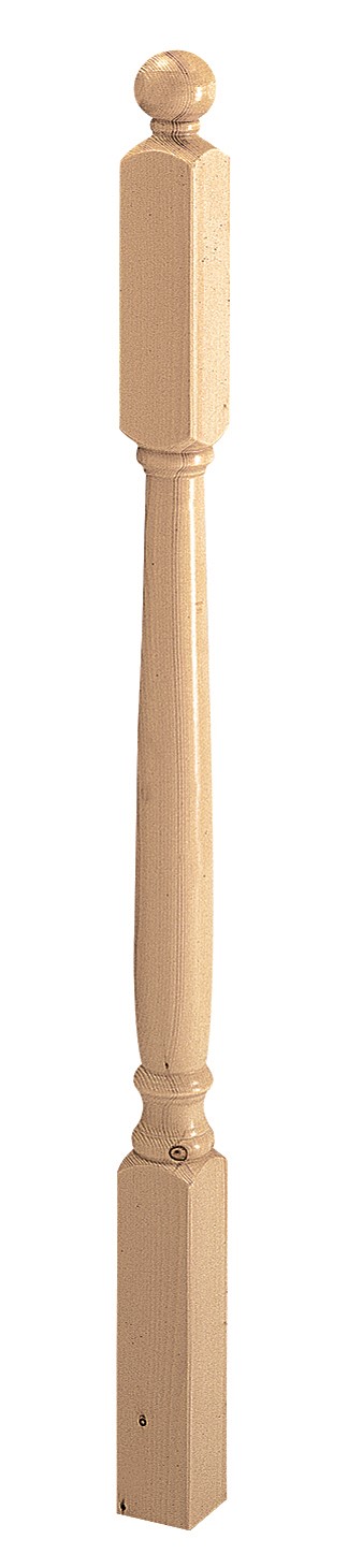 Poteau tourné bois finition garde corps royal  4x4x94 cm - BURGER