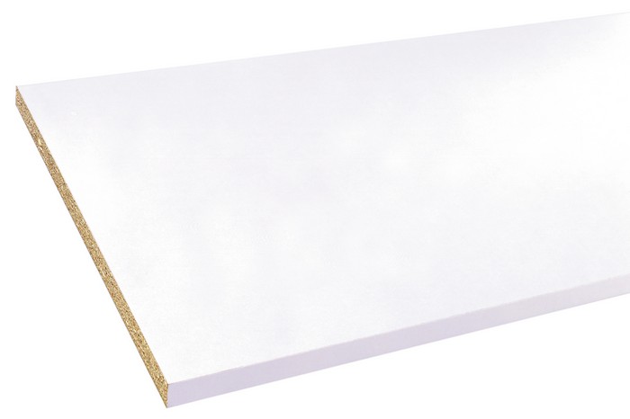 Tablette mélaminée blanc 2 chants 18 mm 2500 x 400 mm - SUPBOIS
