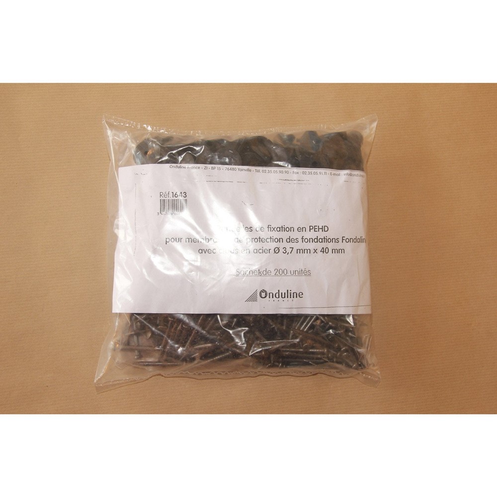 Kit de fixation 200 clous pour protection de soubassement ONDULINE