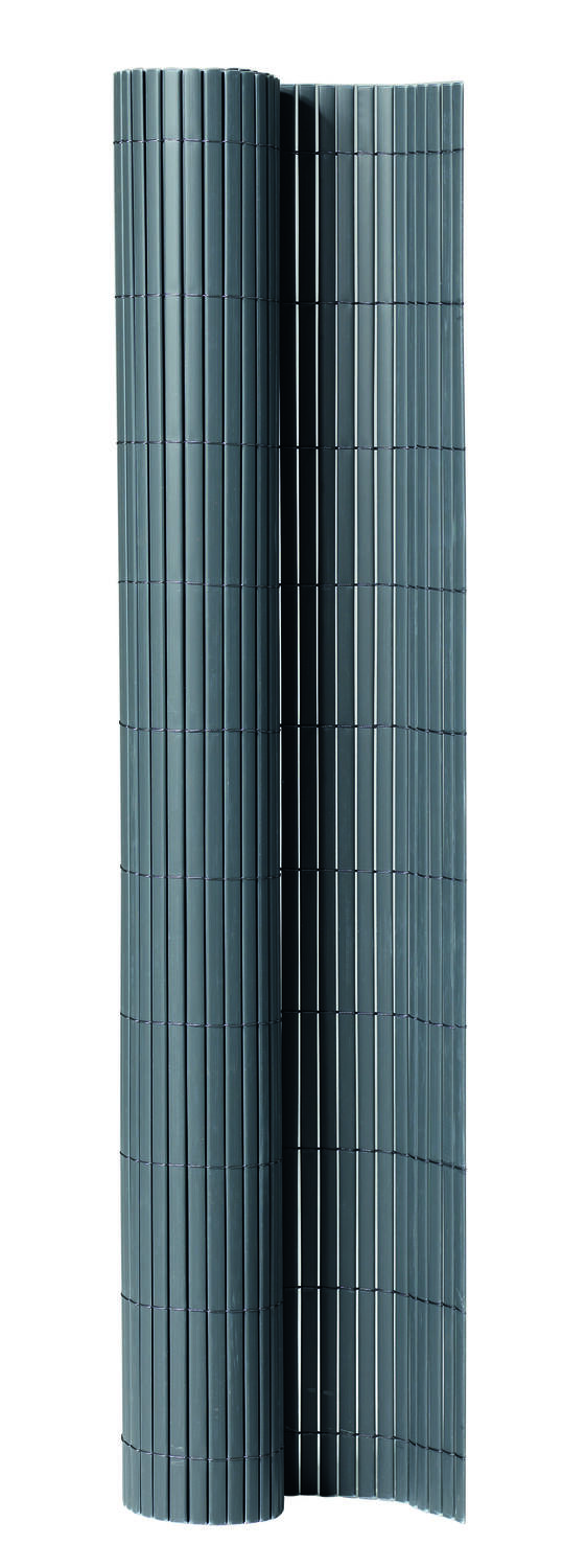 Canisse double face PVC Plastic'Ovale occultant 95% 1x3m Anthracite - SICATEC