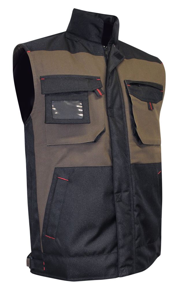 Bodywarmer taupe/noir 2 racine