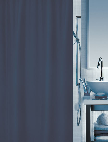 Rideau de douche ATLAS 180 x 200 cm Anthracite