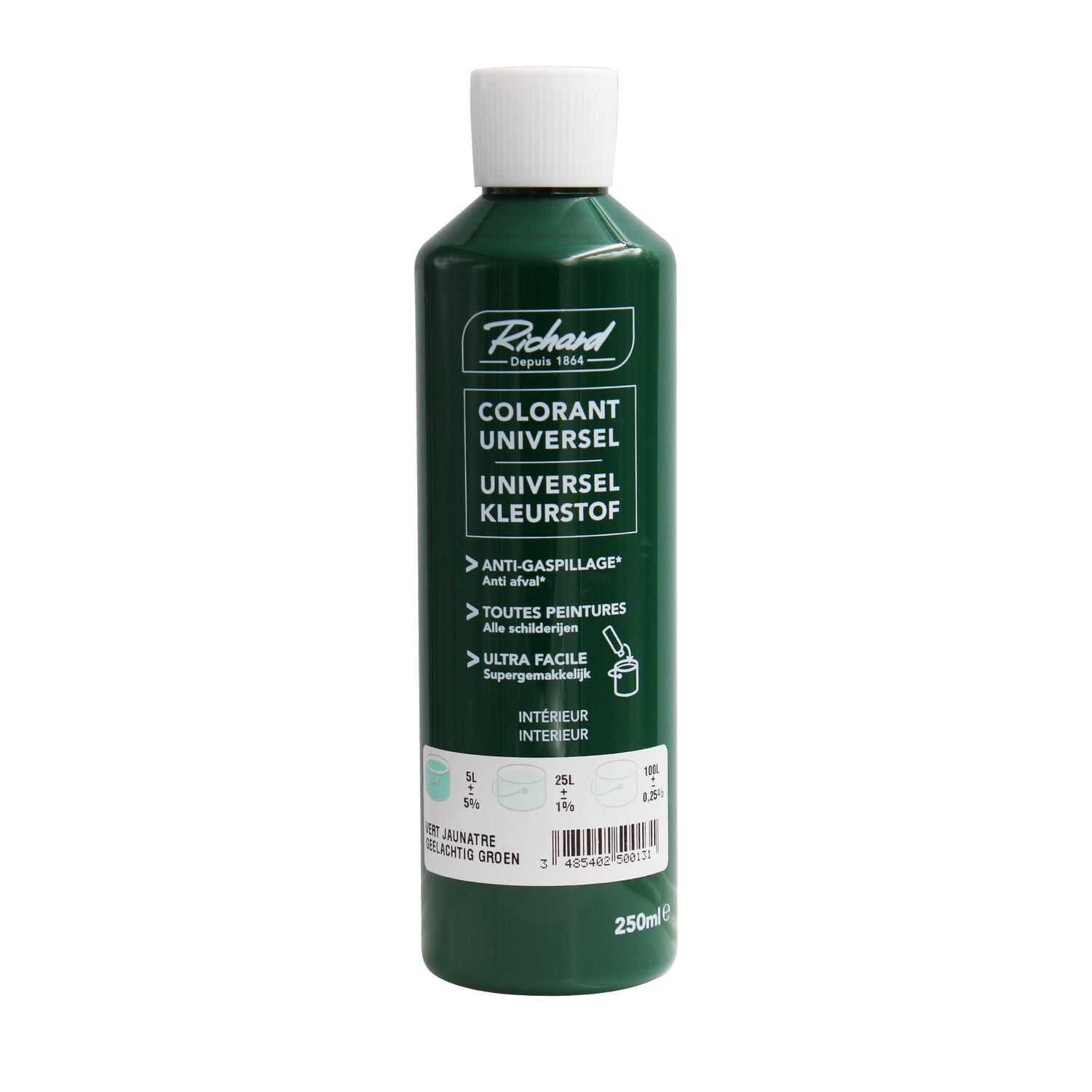 Colorant vert jaunâtre flacon 250ml - L'UNIVERSEL