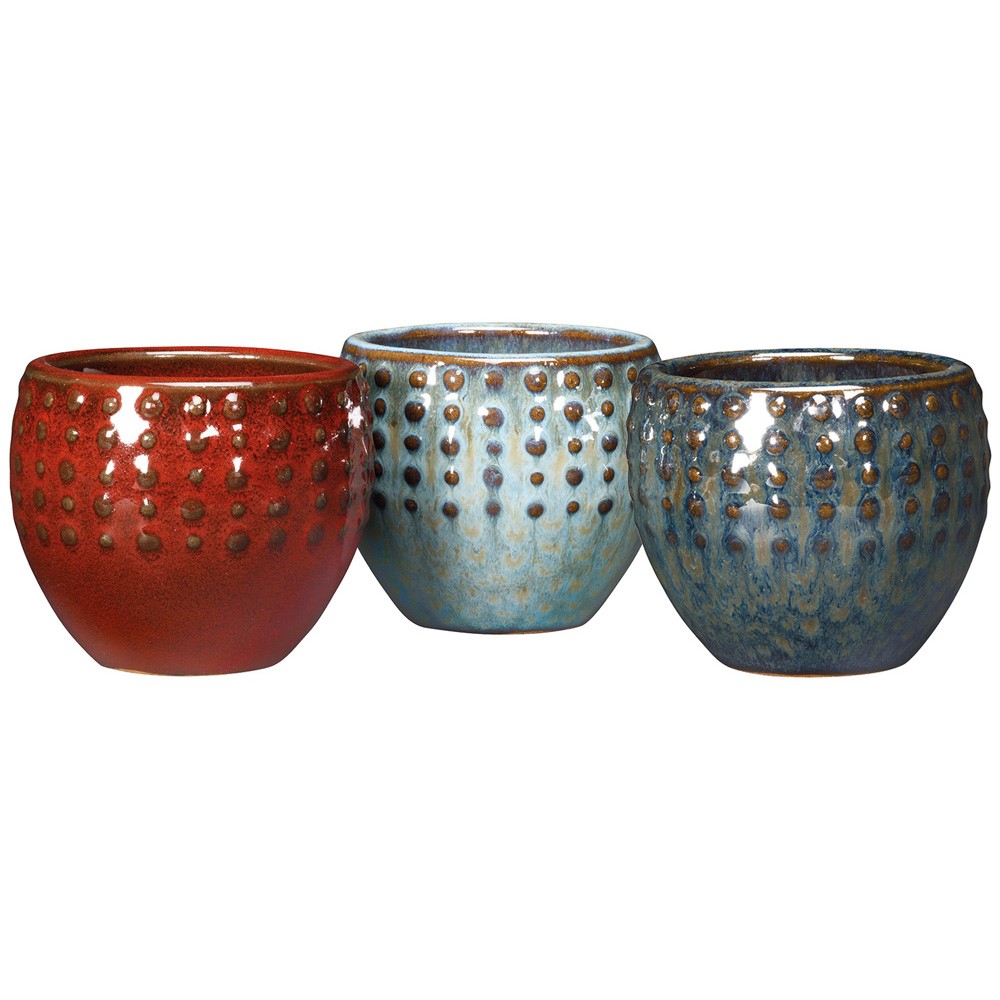 Mini-Pot Azuki Terre Cuite Emaillée Artisanale Ø9cm h7,5cm - DEROMA