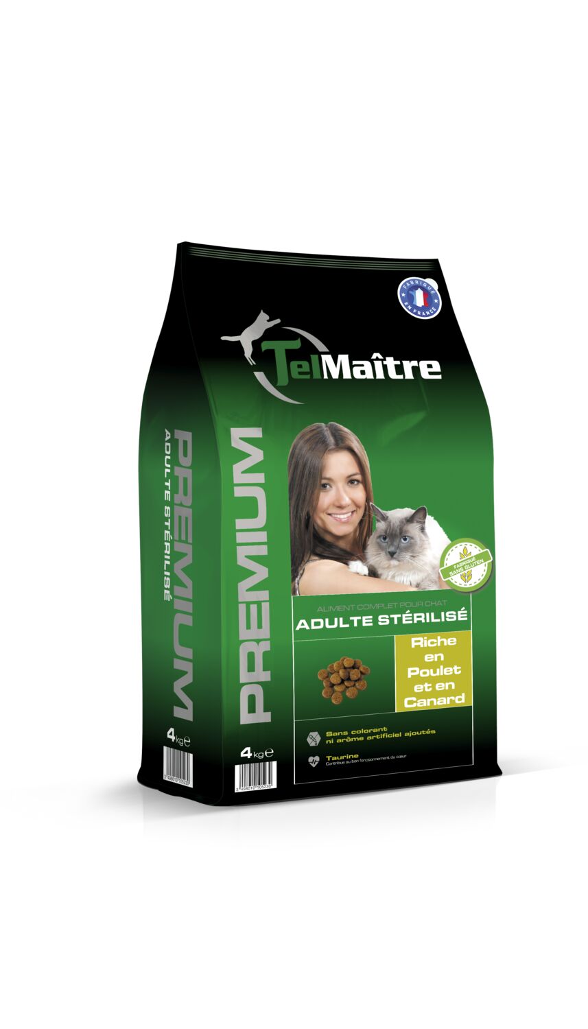 Croquette premium adult sterilise 4kg - TEL MAITRE