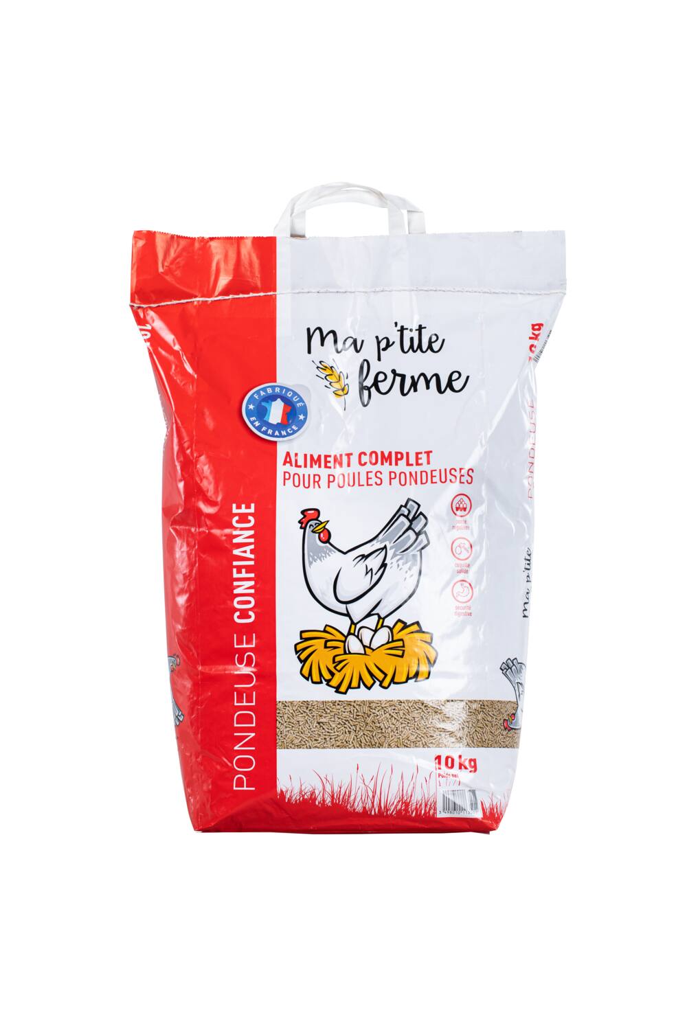 Aliment Complet Poule Pondeuse Confiance 10kg Sans OGM - MA P'TITE FERME