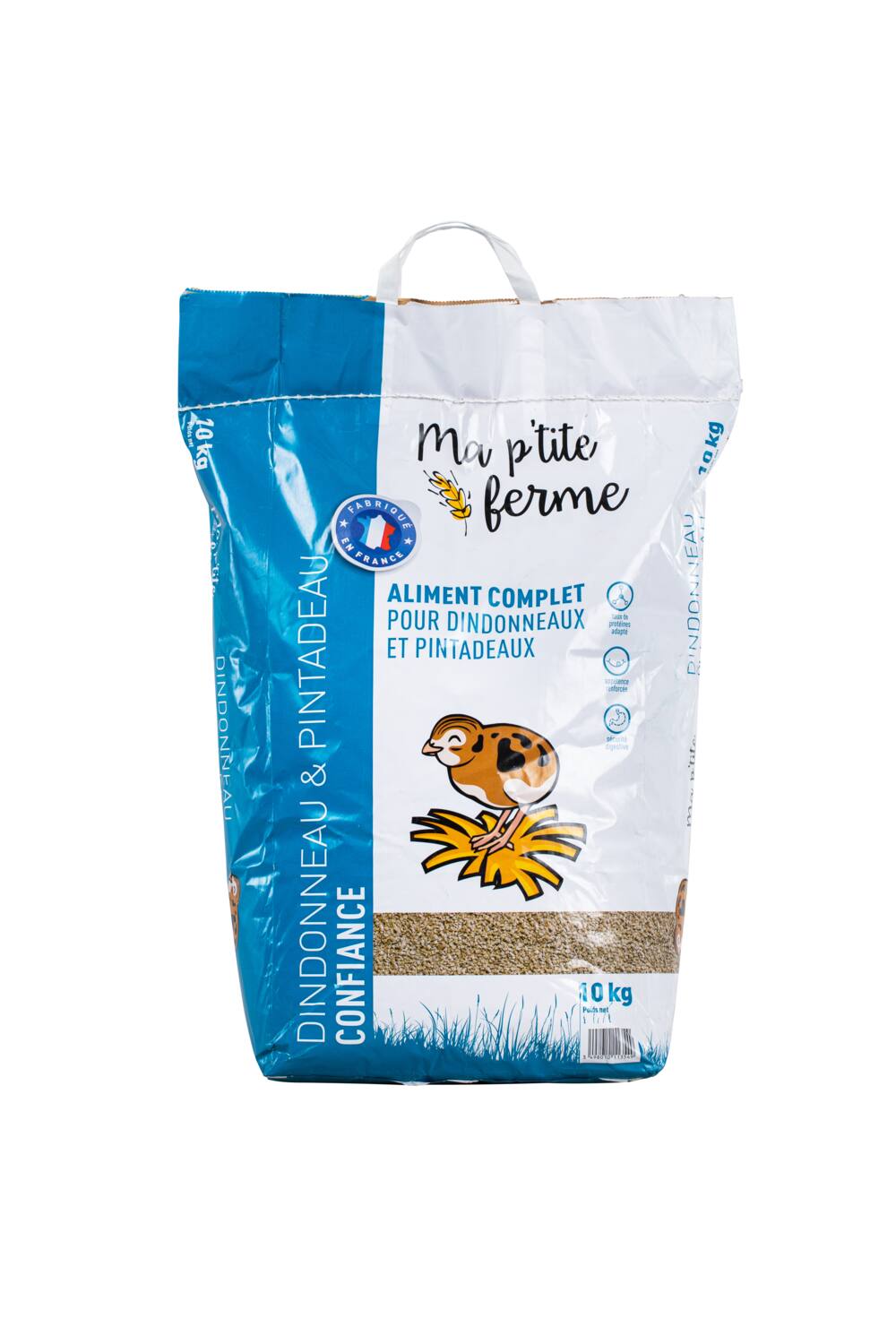 Aliment Complet Dindonneau Pintadeau Confiance 10kg Sans OGM - MA P'TITE FERME