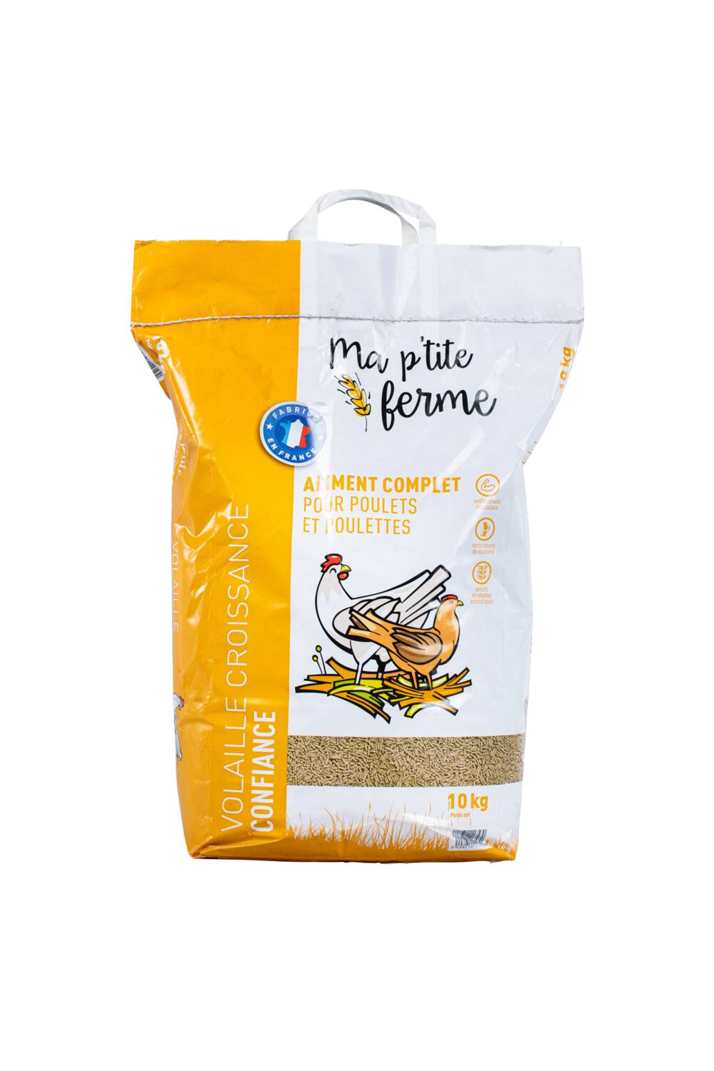 Aliment Complet Volaille Croissance Confiance 10kg Sans OGM - MA P'TITE FERME