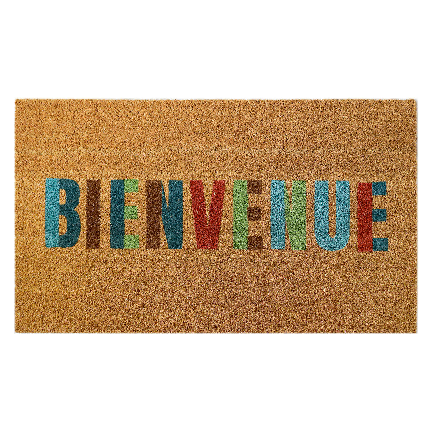 Tapis d'entrée abrité Eco-Co Bienvenue 75x45cm