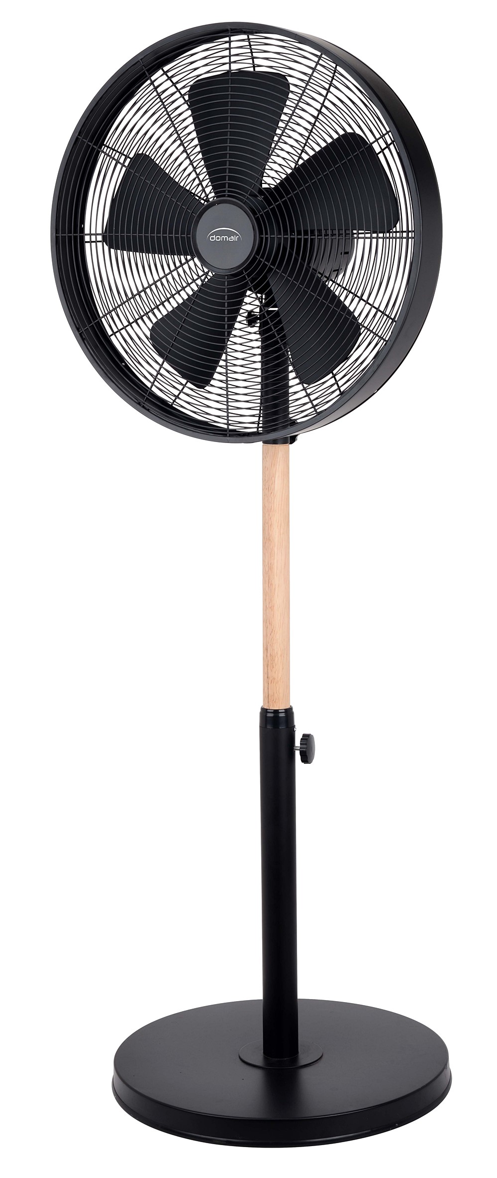 Ventilateur sur pied 40 cm bois/métal noir
