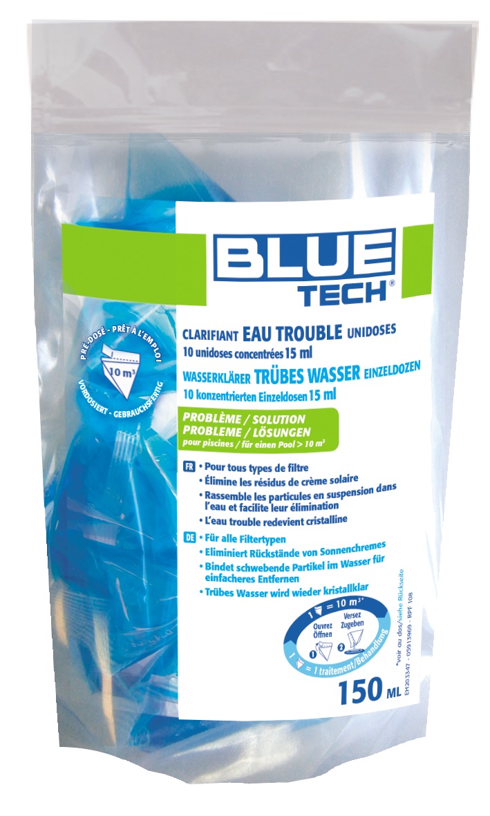 Clarifiant eau trouble 10 unidoses s 10m3 10*15 ml
