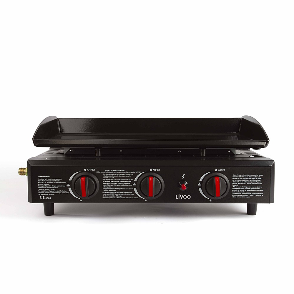 Plancha gaz noire