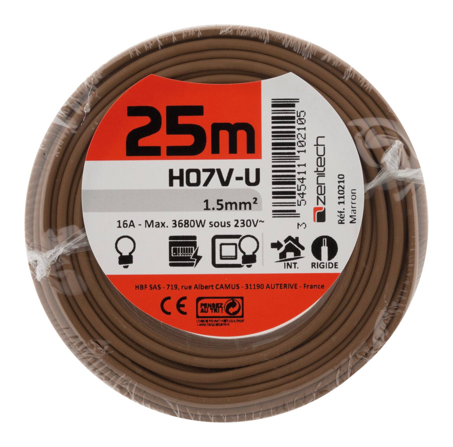 Cable ho7vu 1.5 mar. 25m - plasto - INOTECH