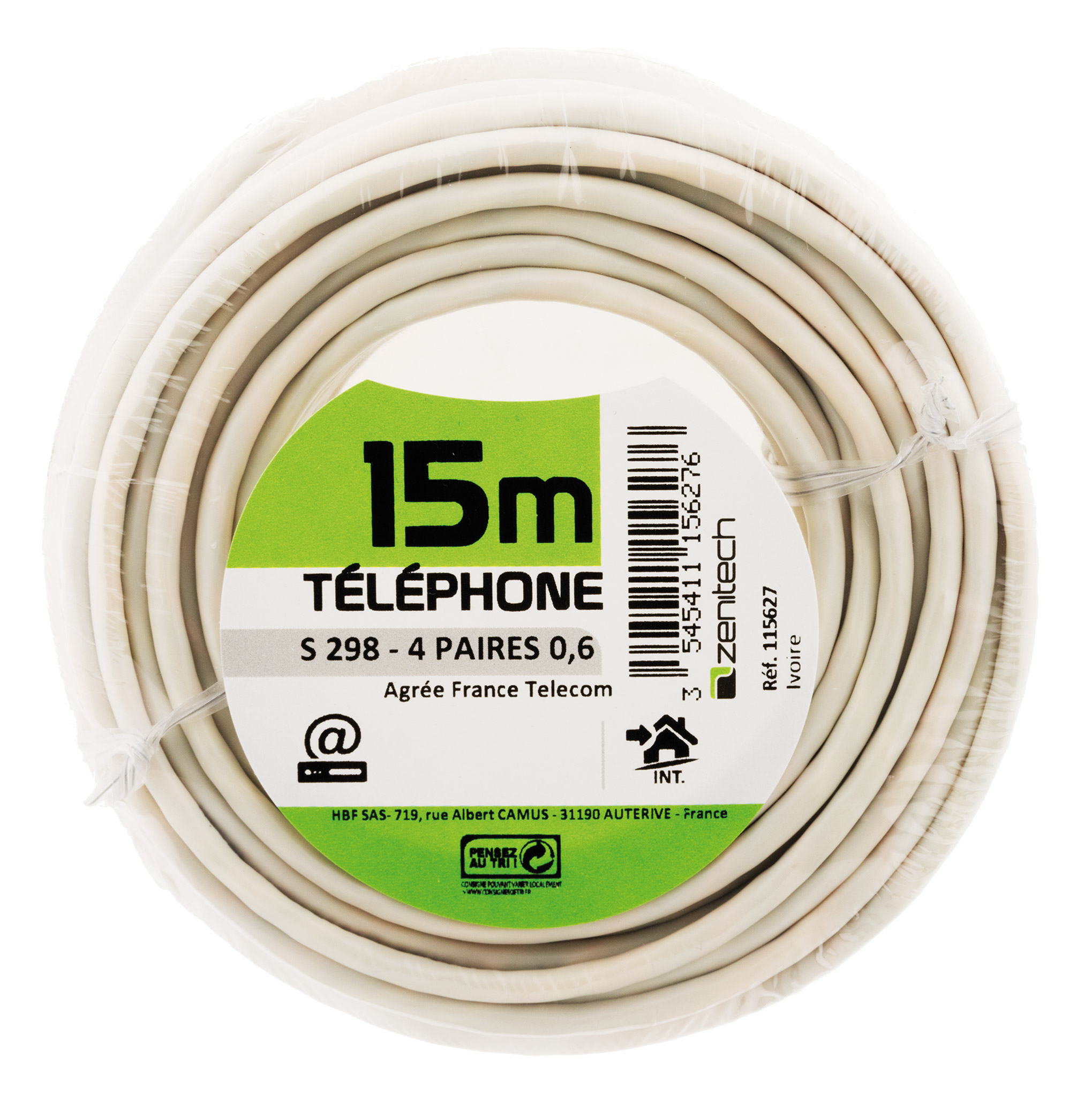 Cable tel. 4pair.syt bobi. 15m - PLASTO