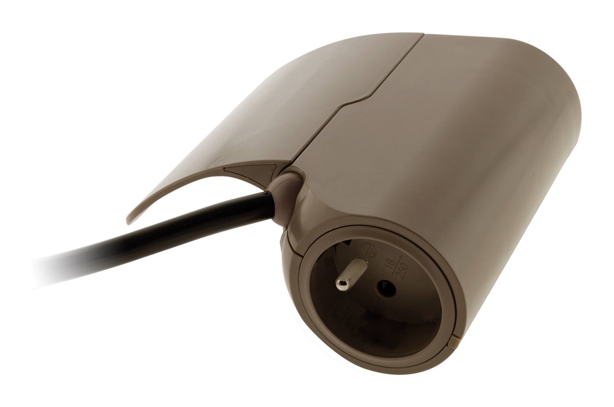 Multiprise canapé 1 prise 2P+T16a + 2 USB marron - THOMSON