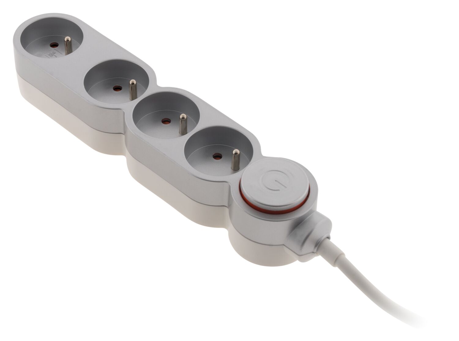 Bloc 4 prises 16A + inter silver câble H05VV-F 3G1mm² - INOTECH 