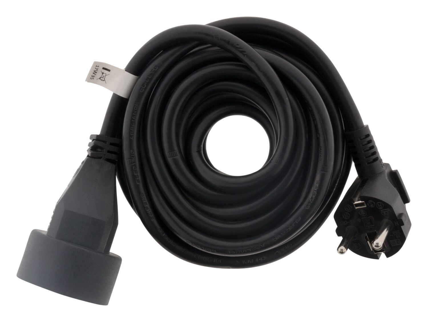 Prolongateur HO5VV-F 3G1.5 mm² noir Longueur 5m - INOTECH