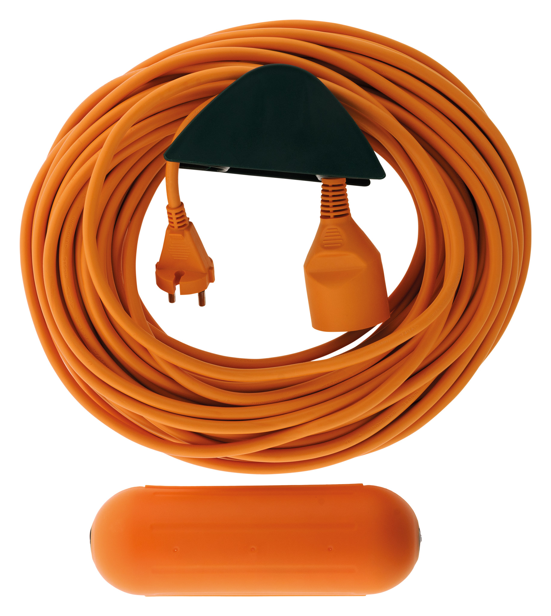 Rallonge électrique de jardin 2x1.5mm² orange 25m + 1